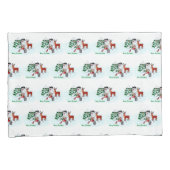 メリークリスマス!雪だるまと友だち 枕カバー (正面右)