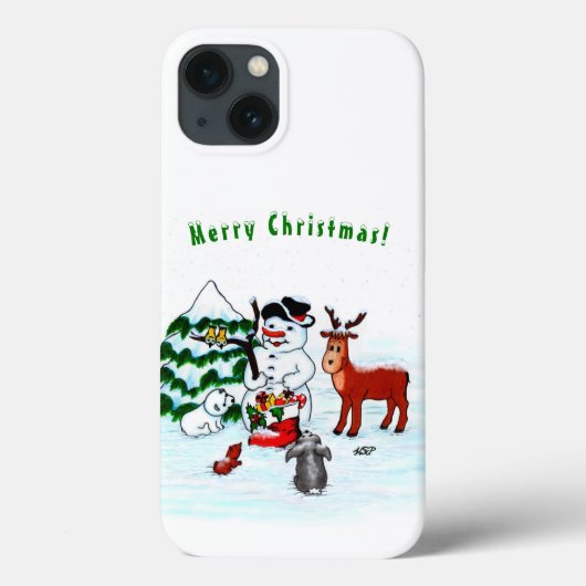 メリークリスマス!雪だるまと友だち Case-Mate iPhoneケース (裏面)