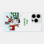 メリークリスマス!雪だるまと友だち iPhoneケース (裏面横)