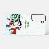 メリークリスマス!雪だるまと友だち SAMSUNG GALAXYケース (裏面横)