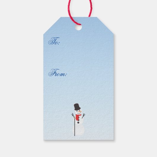 メリークリスマス!雪だるまギフトラベル ギフトタグ (裏面)