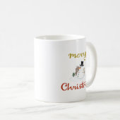 メリークリスマス+雪だるまデザイン コーヒーマグカップ (正面右)