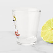 メリークリスマス+雪だるまデザイン ショットグラス (右)