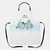 メリークリスマス!雪だるま エプロン (正面)