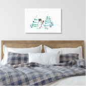 メリークリスマス！雪だるま キャンバスプリント (インサイチュ (寝室))