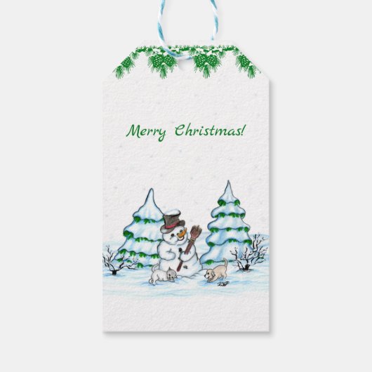 メリークリスマス!雪だるま ギフトタグ (裏面)