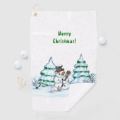 メリークリスマス！雪だるま ゴルフタオル (インサイチュ)