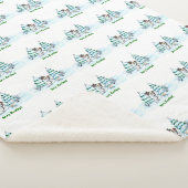 メリークリスマス！雪だるま シェルパブランケット (3/4)