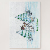 メリークリスマス！雪だるま ジグソーパズル (縦)