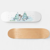 メリークリスマス!雪だるま スケートボード (横)