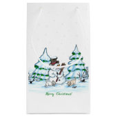 メリークリスマス！雪だるま スモールペーパーバッグ (裏面)