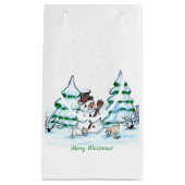 メリークリスマス！雪だるま スモールペーパーバッグ (正面)