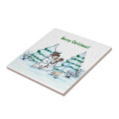 メリークリスマス！雪だるま タイル (側面)