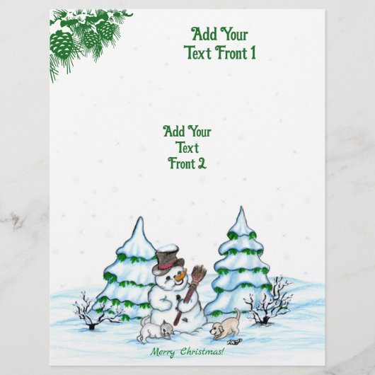 メリークリスマス!雪だるま チラシ (正面)