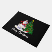 メリークリスマス – 雪だるま ドアマット (アングル)