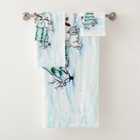 メリークリスマス！雪だるま バスタオルセット (インサイチュ)