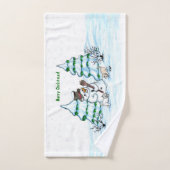 メリークリスマス！雪だるま バスタオルセット (ハンドタオル)