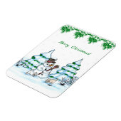 メリークリスマス！雪だるま マグネット (左側)