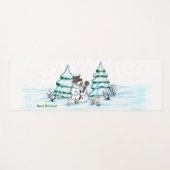 メリークリスマス！雪だるま ヨガマット (正面(横))