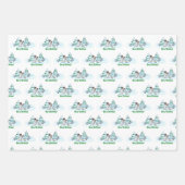 メリークリスマス！雪だるま ラッピングペーパーシート (正面3)