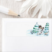 メリークリスマス！雪だるま ラベル (インサイチュ)