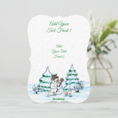 メリークリスマス！雪だるま 招待状 (スタンド正面)