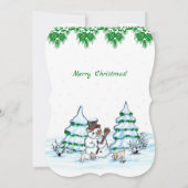 メリークリスマス！雪だるま 招待状 (裏面)