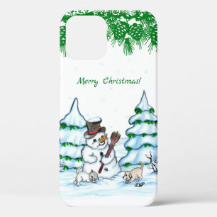 メリークリスマス!雪だるま iPhone 12ケース