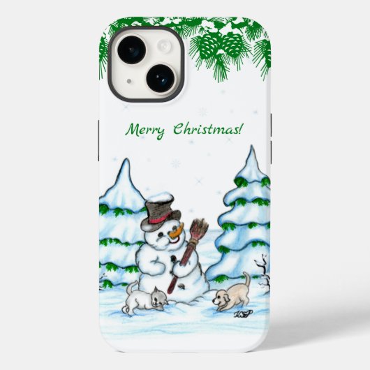 メリークリスマス!雪だるま Case-Mate iPhoneケース (裏面)