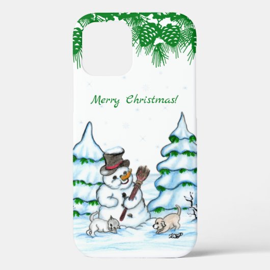メリークリスマス!雪だるま Case-Mate iPhoneケース (裏面)
