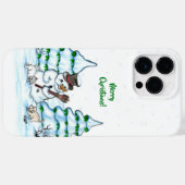 メリークリスマス!雪だるま Case-Mate iPhoneケース (裏面 (横))