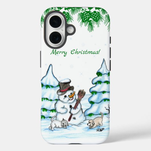 メリークリスマス!雪だるま Case-Mate iPhoneケース (裏面)