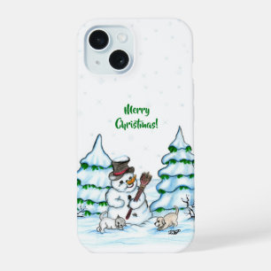 メリークリスマス!雪だるま iPhone 15ケース