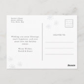 メリークリスマス 雪のポストカード ポストカード (裏面)