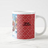 メリークリスマス、雪の多いクリスマスワンダーランド ジャンボコーヒーマグカップ (右)