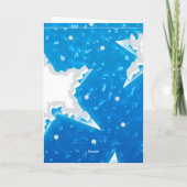 メリークリスマス |雪の多い青い星 シーズンカード (裏面)