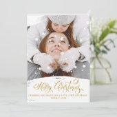 メリークリスマス 雪の降るオーバーレイ写真スクリプト シーズンカード (スタンド正面)