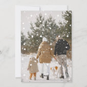 メリークリスマス 雪の降るオーバーレイ写真スクリプト シーズンカード (裏面)