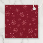 メリークリスマス |雪赤と白片ギフト フェイバータグ (裏面)
