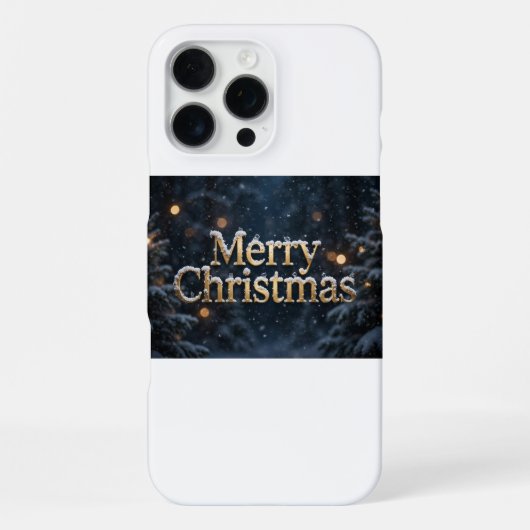 メリークリスマス 雪 iPhone 16 Pro Max カバー (裏面)