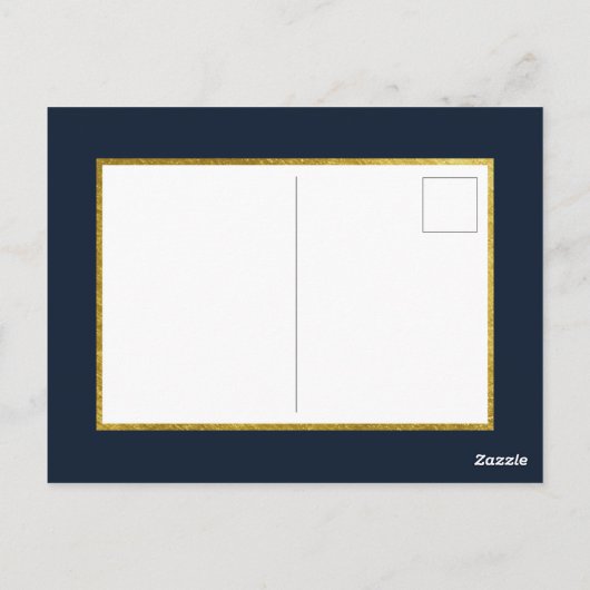 メリークリスマス! |青エレガントと金ゴールド4の写真 ポストカード (裏面)