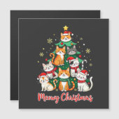 メリークリスマス 面白い猫のクリスマス キッテン クリスマスツリー (正面/裏面)