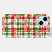 メリークリスマス 飾り プリント タータンチェック Case-Mate iPhoneケース (裏面 (横))