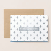 メリークリスマス.高級ホイ実在ルフォトカード 箔カード (封筒付き正面)