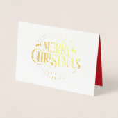 メリークリスマス 高級感あふれるゴールド 箔カード (正面)