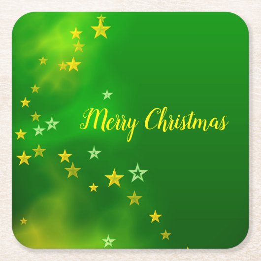 メリークリスマス，魔法スター スクエアペーパーコースター (正面)