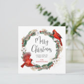 メリークリスマス(鳥)ショウジョウコウカンチョウパイングリーナリーリース シーズンカード (スタンド正面)