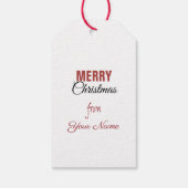 メリークリスマス（鳥）ショウジョウコウカンチョウフェスティバルギフトラベル ギフトタグ (裏面)