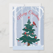 メリークリスマス（鳥）ショウジョウコウカンチョウ シーズンカード (正面)