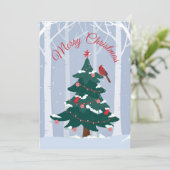 メリークリスマス(鳥)ショウジョウコウカンチョウ シーズンカード (スタンド正面)